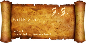 Falik Zia névjegykártya